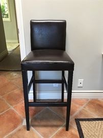 High Leather bar stools (3)