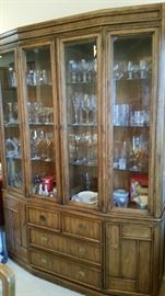 China cabinet filled with Crystal