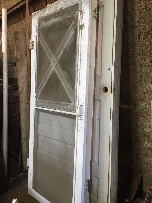 Vintage Door with screen door Attached