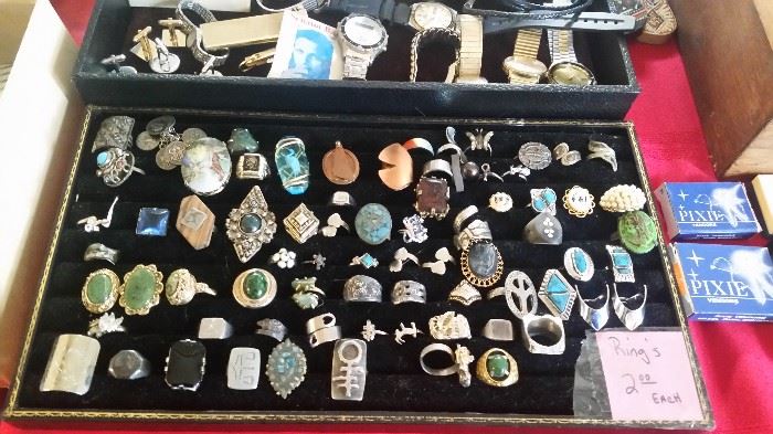 LADIES, how do you say --------SWEET?? with a little Bling. Turquoise & Costume Rings, Watches, Bracelets & more.