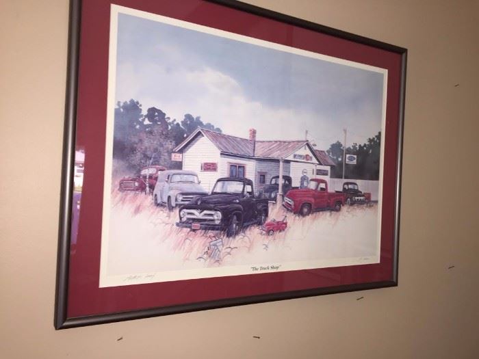 framed art throughout house and both garages  