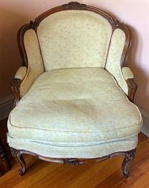 Antique Queen Anne Down Armchair