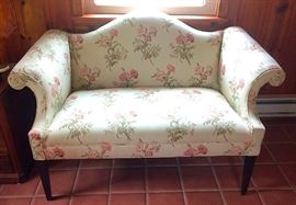 Gorgeous Semi-Antique Settee (Vintage Upholstery)