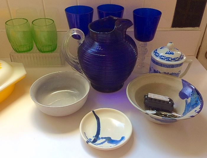 Cobalt Glass, Pottery