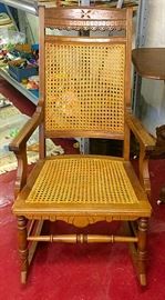 Antique Eastlake Cane Rocker
