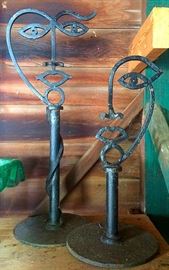 Unique Vintage Wrought Iron Garden Art