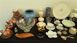 Haeger vase, Marquis Waterford crystal, Lenox items