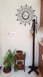 Welby Mid-Century clock with matching sconces