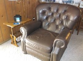 Leather recliner
