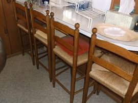 Stools w.woven seats