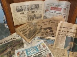 Old front page newspapers