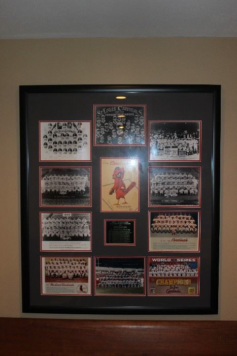 St. Louis Cardinals Baseball team photos and vintage program signed by owner
