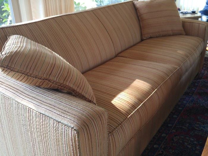 Contemporary pin-striped sofa