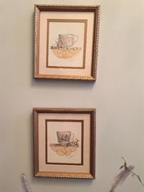 Tea cup wall art $10.00 set **BUY IT NOW PAYPAL** LOT#