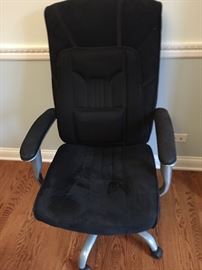 Sold----Office chair black micro suede $50.00 **BUY IT NOW PAYPAL**  LOT#