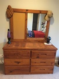 Dresser with mirror $100.00 LOT#