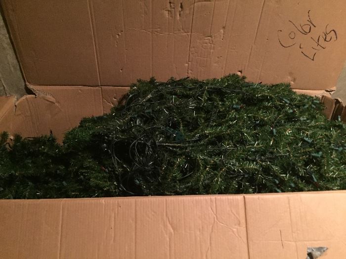 Large Christmas tree pre-lit $50