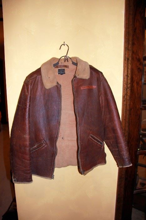 Named Soldier WWII Original B-6 Redskin Shearling Flight Jacket - Great Condition - VERY RARE!