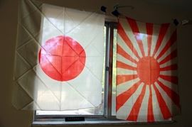 Japanese WWII Rising Sun Silk Flags