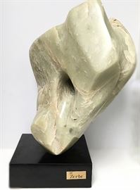 Abstract Zerbe sculpture; rotates on base