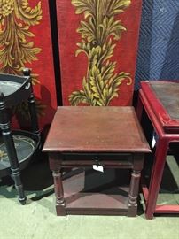 small wooden end table