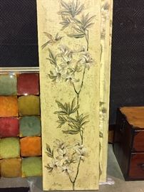 another pair of panels along with some metal artwork seen behind