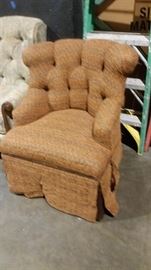 Marge Carson tufted chair