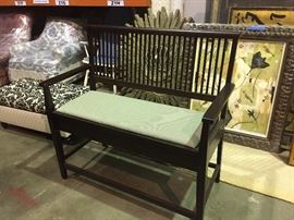 Bench with hidden storage 42"h x 44"w x 21"d