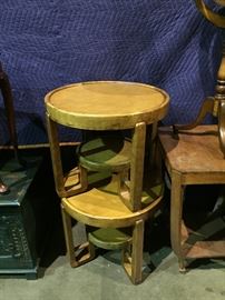 pair of round end tables for sale