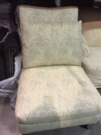 pair of armless chairs 40"h x 31"w x 40"d
