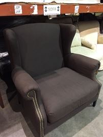 Two oversized armchairs espresso brown available for purchase