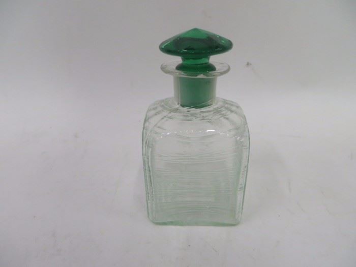 Art Glass Perfume bottle, perhaps by Steuben also represented in the sale with two pieces of Verre de Soie