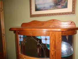 Close up of curio cabinet