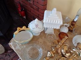 Milk glass, Lenox....