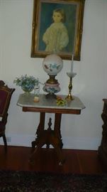 ANOTHER BEAUTIFUL MARBLE TOP TABLE,  G-W-T-W L