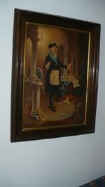 PRINT OF GEORGE WASHINGTON  HUNG IN THE OLD ELGIN POST OFFICE