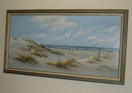 Signed seascape painting