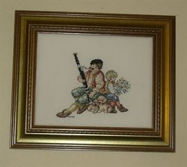 Framed cross stitch