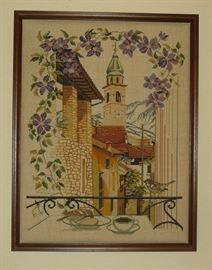 Framed cross stitch