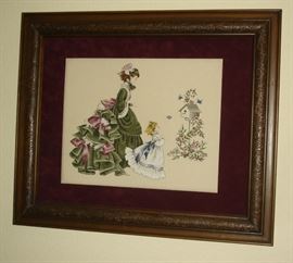 Framed cross stitch