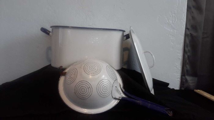 metal pot and strainer