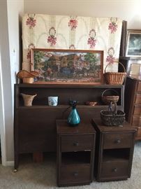 full bed and 2 night tables