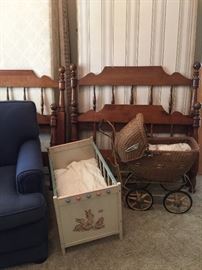 Toys - doll bed and carriage