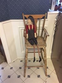 primitive high chair
