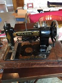 Wilson sewing machine with wood cover
