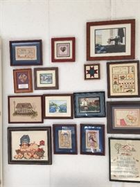 framed needle work