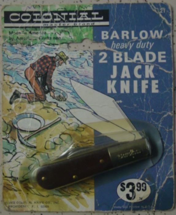 Vintage Colonial Barlow Knife In Package