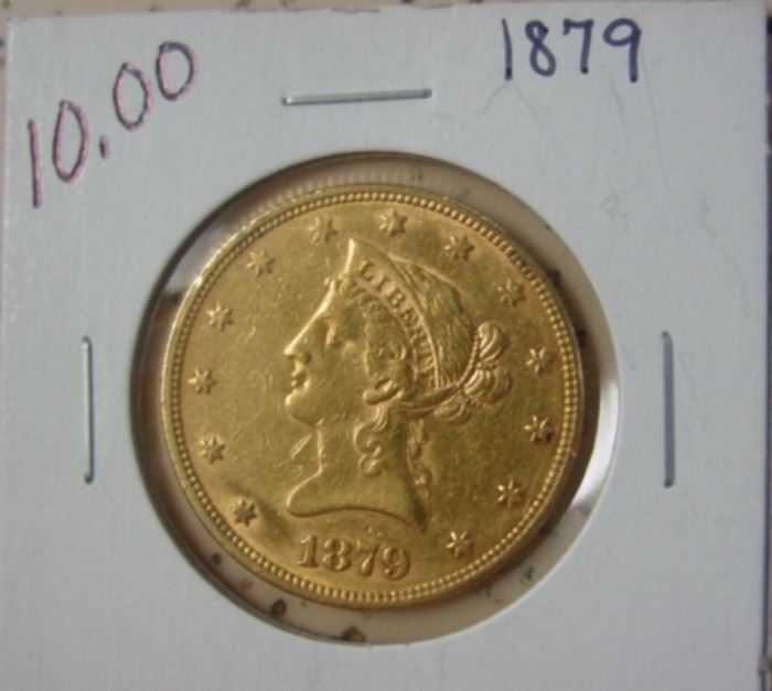 1879 Gold $10.00 Coin