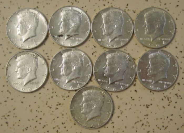Silver Kennedy Half Dollars