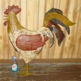 Large Metal Tag Art Yard Decoration Rooster